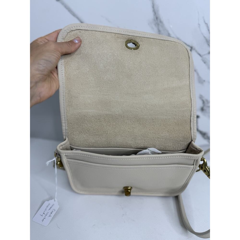 Vintage 80’s Rare Leather Coach Ivory Clutch Crossbody Bag 009-1020 USA - Picture 7 of 11